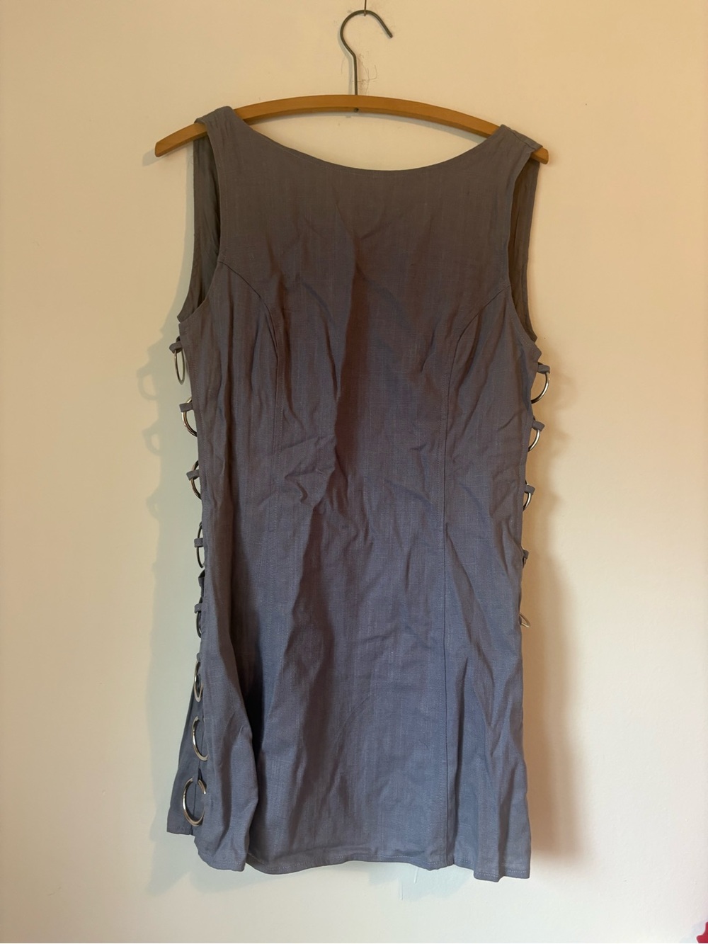 VRG GRL Blue Linen Mini Dress
